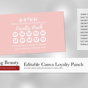 Red Aspen Loyalty Punch card, editable, template, Loyalty Punch card, editable Loyalty Punch card, Red Aspen Marketing