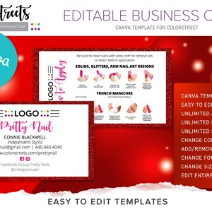 Colorstreet Loyalty Punch card, editable, template, Loyalty Punch card, editable Loyalty Punch card, Colorstreet Marketing