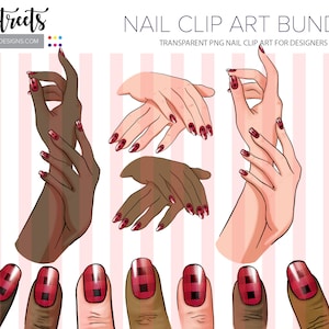 Nail Colorstreets Art Clipart bundle Creators kit PNGs for Commercial Use!