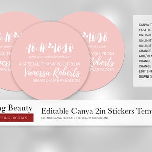 Red Aspen Thank You Sticker, editable, template, Thank You stickers, Red Aspen Marketing