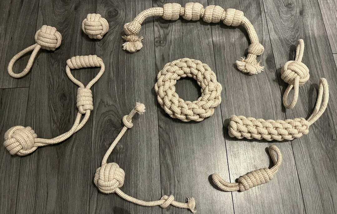 Eco Natural / Organic Cotton Hemp Rope Dog Toys Etsy UK