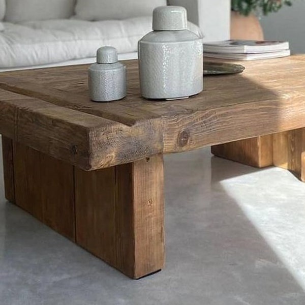 Salontafel, rustiek, handgemaakt, handgemaakt, woondecoratie, ontwerper, meubels, decoratief, esthetiek