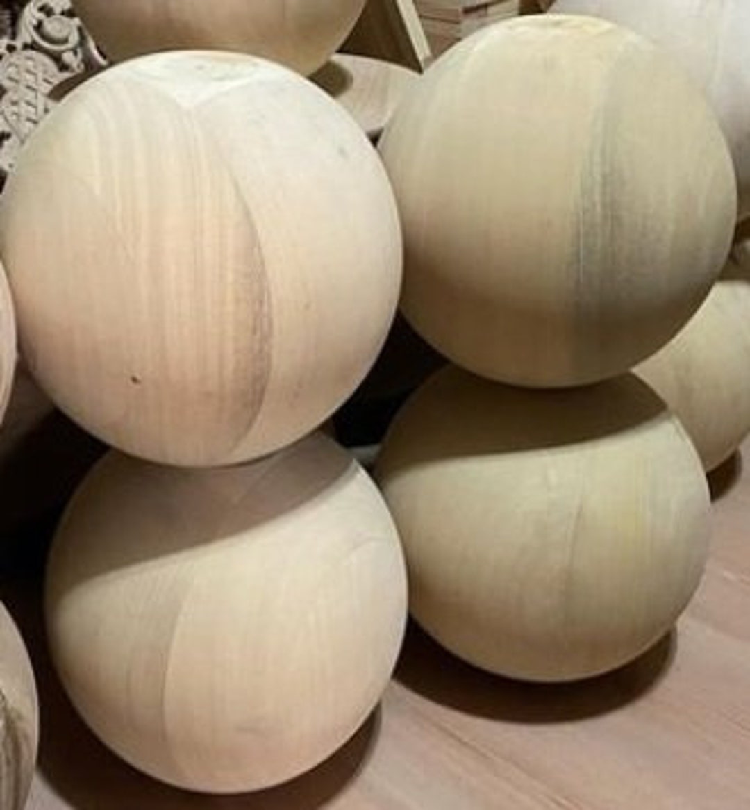 Wooden Balls Solid Wood Ball Feet Wood Ball Marble Coffee Etsy