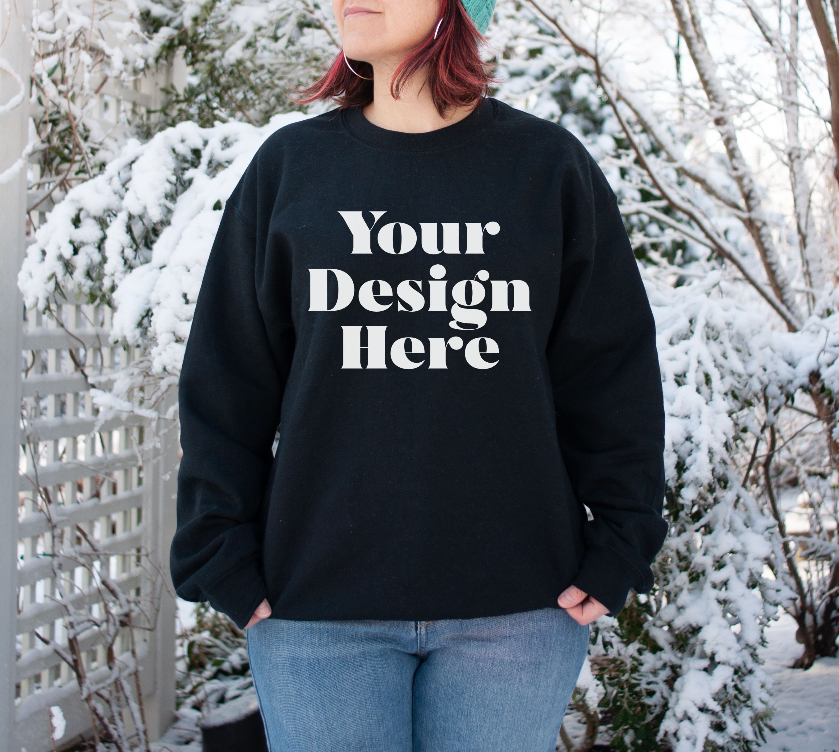 Gildan 18000 Black Crewneck Sweatshirt 