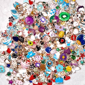Bulk Enamel Charms, Multicolor charms , Assortment of Gold Enamel charms for Jewelry making  (Pick the charms you want)CHECK DESCRIPTION