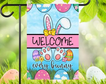 Easter garden flag, Happy Easter Front Door Decor, Easter Front porch decor, Happy Easter garden flag, Easter Flag,Bunny flag, Spring Flag