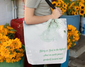 Bible Journaling Book Bag | Canvas Tote Bag | Bible Tote Bag | Bible Carrying Bag | Co-Worker Christmas Gift | Christmas Gifts for Mom