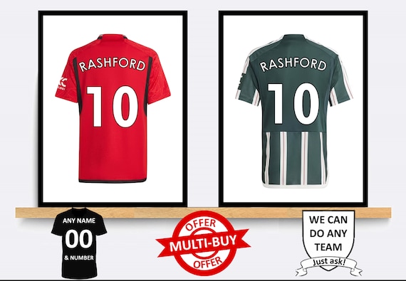 Man utd hotsell shirt custom name