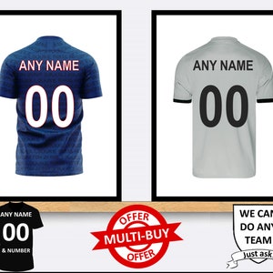 Personalised Paris Saint-Germain Football Shirt Print Wall Art Poster Custom Home Decor Gift Idea Any Name Number Prints PSG
