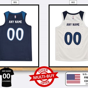 Personalised Minnesota Timberwolves Basketball Jersey Print Wall Art Poster Custom Home Decor Gift Idea Any Name Number Prints