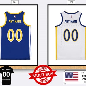 GOLDEN STATE Warriors Jersey Photo Poster ANY Custom Name & 