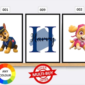 Impresiones personalizadas para niños, póster de arte de pared, dormitorio personalizado para niños, decoración de personajes de guardería, idea de regalo para niños, carteles para niños impresos