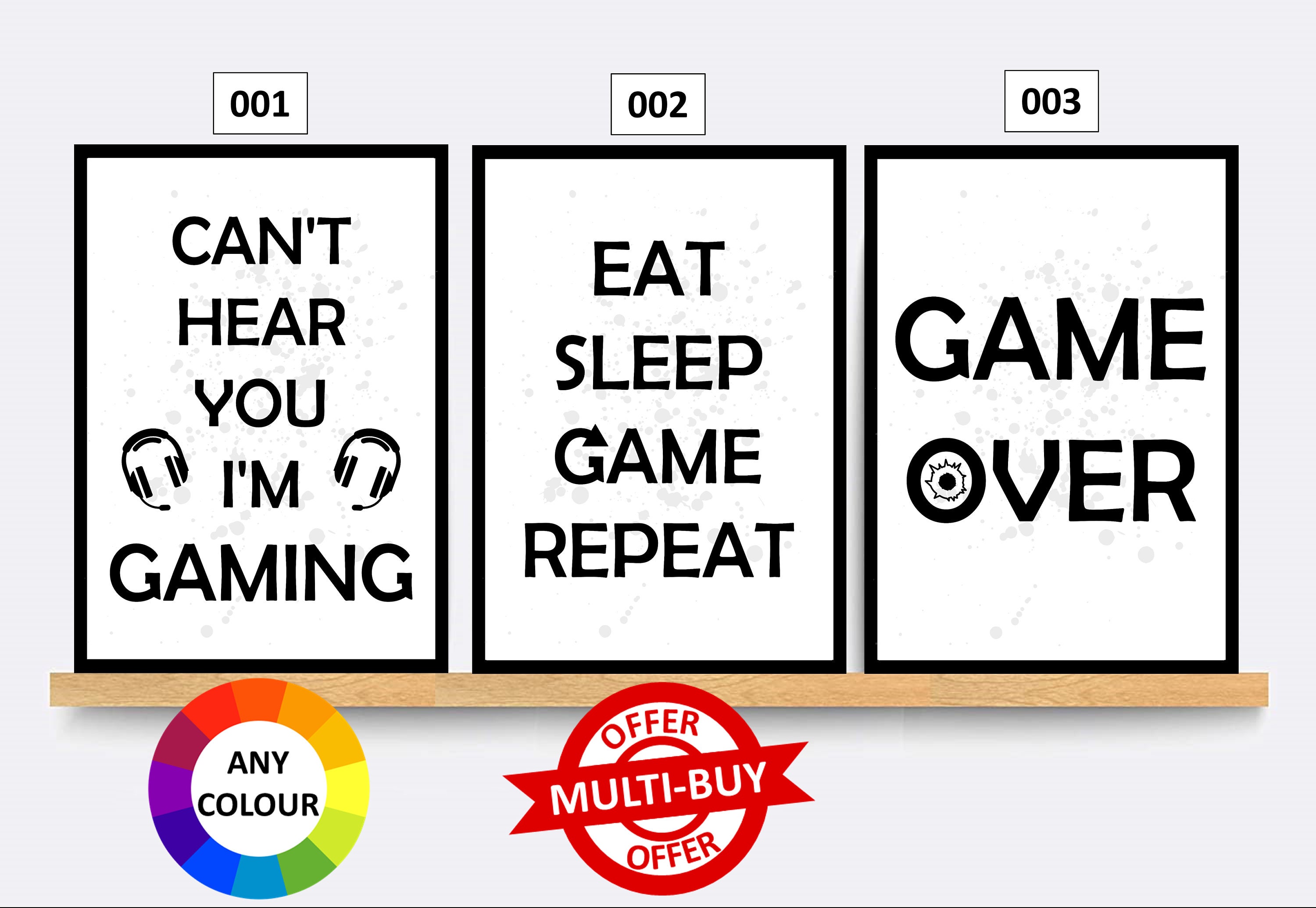 Gamer Playstation Print Wall Art Poster Bedroom Decor Games Room A4 | UK