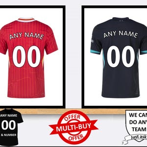 Personalised Liverpool Football Shirt Print Wall Art Poster Custom Home Decor Gift Idea Any Name Number Prints