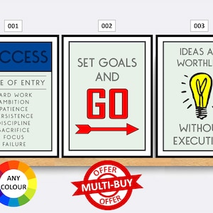 Monopoly Motivational Inspirational Print Wall Art Poster Home Decor Gift Idea Custom Prints Quote Posters