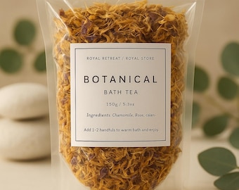 Tè da bagno botanico: bustina di tè da bagno, bagno di sale alle erbe, set per la cura di sé, bustina di tè da bagno in puro cotone