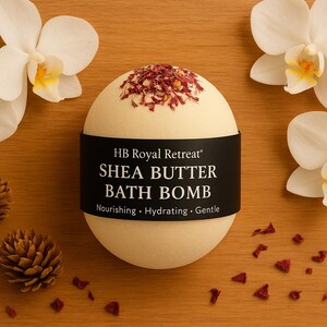 Bomba de baño de rosas hecha a mano vegana / Bomba de baño floral efervescente / Regalo de spa de lujo para ella