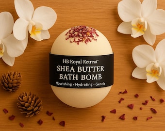 Rose Bath Bomb Handmade Vegan | Floral Bath Fizz Gift | Luxury Spa Bath Gift for Her