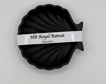 Naczynie na biżuterię z muszli: inspirowane plażą, matowe jesmonite – lekka żywica ekologiczna