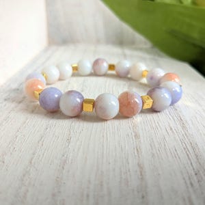 Marble Glass Beaded Bracelets, 10mm, Marble Glass Beads, Beaded Bracelets