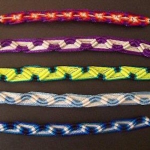 5 pulseras de la amistad trenzadas con cordón encerado, estilo bohemio étnico, hechas a mano, multicolor, estilo hippie, preppy, surfista, bordadas