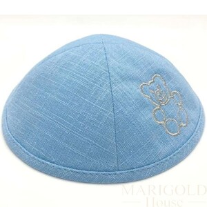 Suede or Linen Baby Teddy Kippot kippah kipah kipa yarmulke yarmulka head covering ts