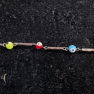 Bohemian Fashion Minimalist Jewelry Evil Eye Multi Color Stone Sterling Silver 925 Bracelet Protection Good Luck Amulet Amulette
