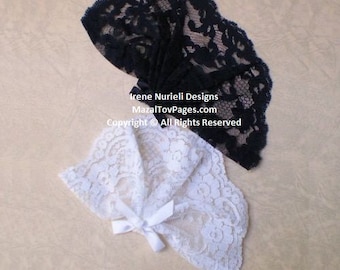 Mini Ladies Temple Synagogue Shul Chapel Jewish Kippot Handmade Lace Doilies Yarmulke Yarmulka Head Covering Comb Bridal Wedding Bat Mitzvah
