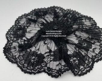 Ladies Temple Synagogue Shul Chapel Jewish Kippot Handmade Full Round Lace Doilies Tea Party Head Covering Comb Bridal Wedding Bat Mitzvah
