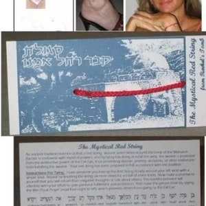 Judaica Authentic Kabbalah Red Bendel String Protection Good Luck Amulet Bracelet with Charm