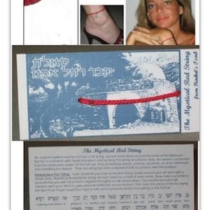Judaica Authentic Kabbalah Red Bendel String Protection Good Luck Amulet Bracelet with Charm