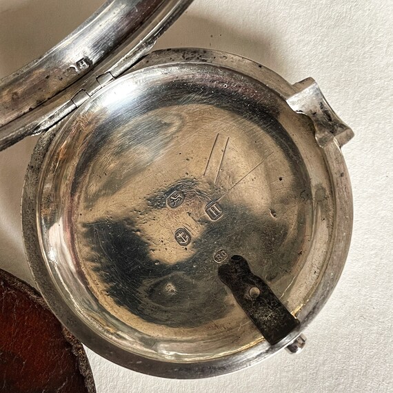 Antique Silver Pair Cased Verge Fuzee Pocket Watch - image 7