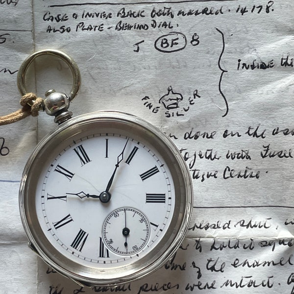 Montre de poche ancienne en argent, France du milieu du XIXe siècle, inspirée d'Antoine Lépine, copie suisse contemporaine produite en série