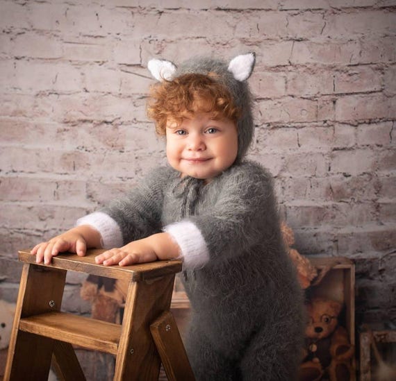 Grey cat costume child online