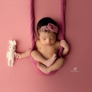 Delicate Newborn Headband: Chiffon Flower, Baby Photography Prop