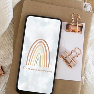 Inspirational Phone Wallpaper | iPhone Wallpaper | Tapete Digital Download | Regenbogen Phone Wallpaper | Motivierende | Whimsical