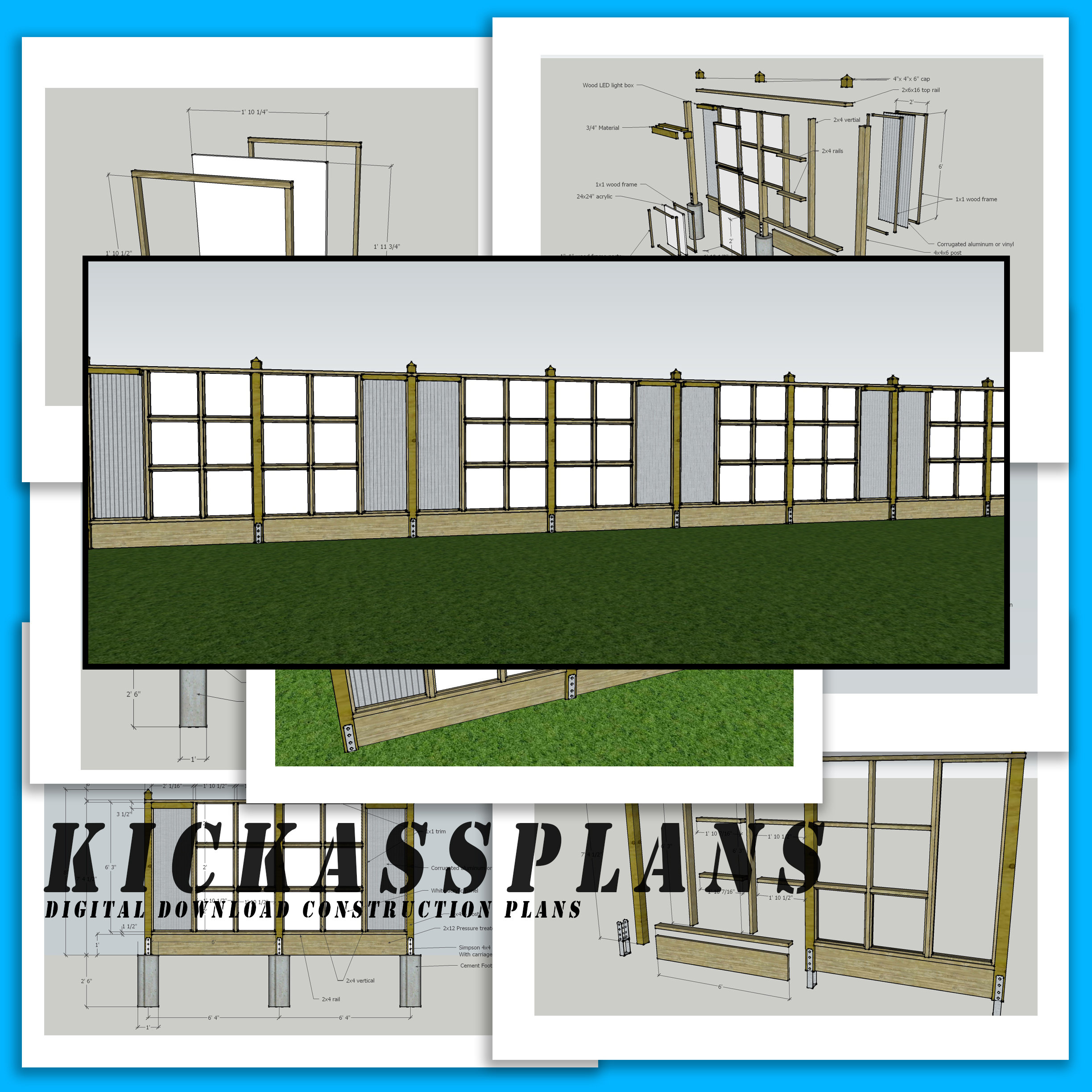 Modern Fence Design Plan Book Wood Shop Project PDF Digital - Etsy