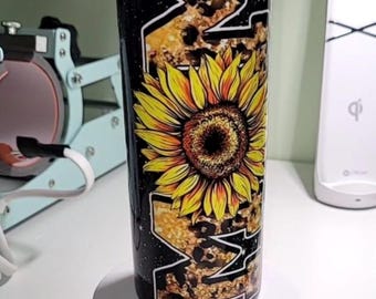Vaso de acero inoxidable para mamá / Taza de girasol de 20 oz