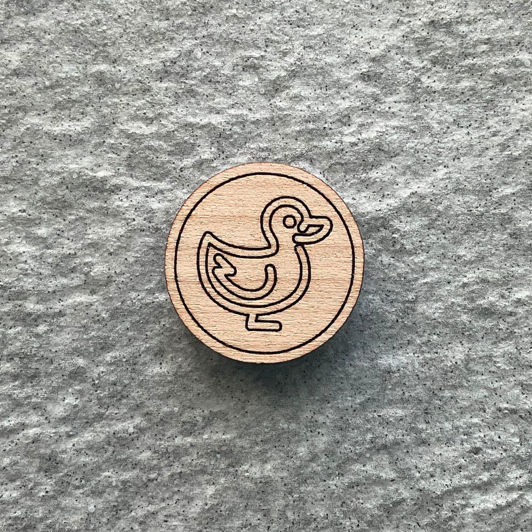 10x Duck Tokens 20mm Cherry Wood Etsy