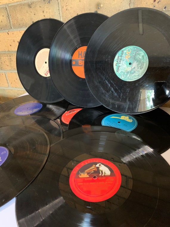 10 Bulk 12' Vinyl Records for Arts and Crafts