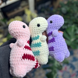 TREX DINO CROCHET plushie | Easter basket stuffers gift ideas | dinosaur nature plushie Jurassic custom colours