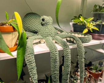 ANCHOR OCTOPUS CROCHET | ocean themed crochet plushie | octopus lover gifts | sea nautical plush | cephalopod plush toy decor | home decor