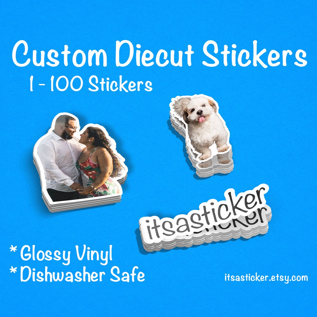 Personalized Stickers Dishwasher Safe Custom Stickers Etsy