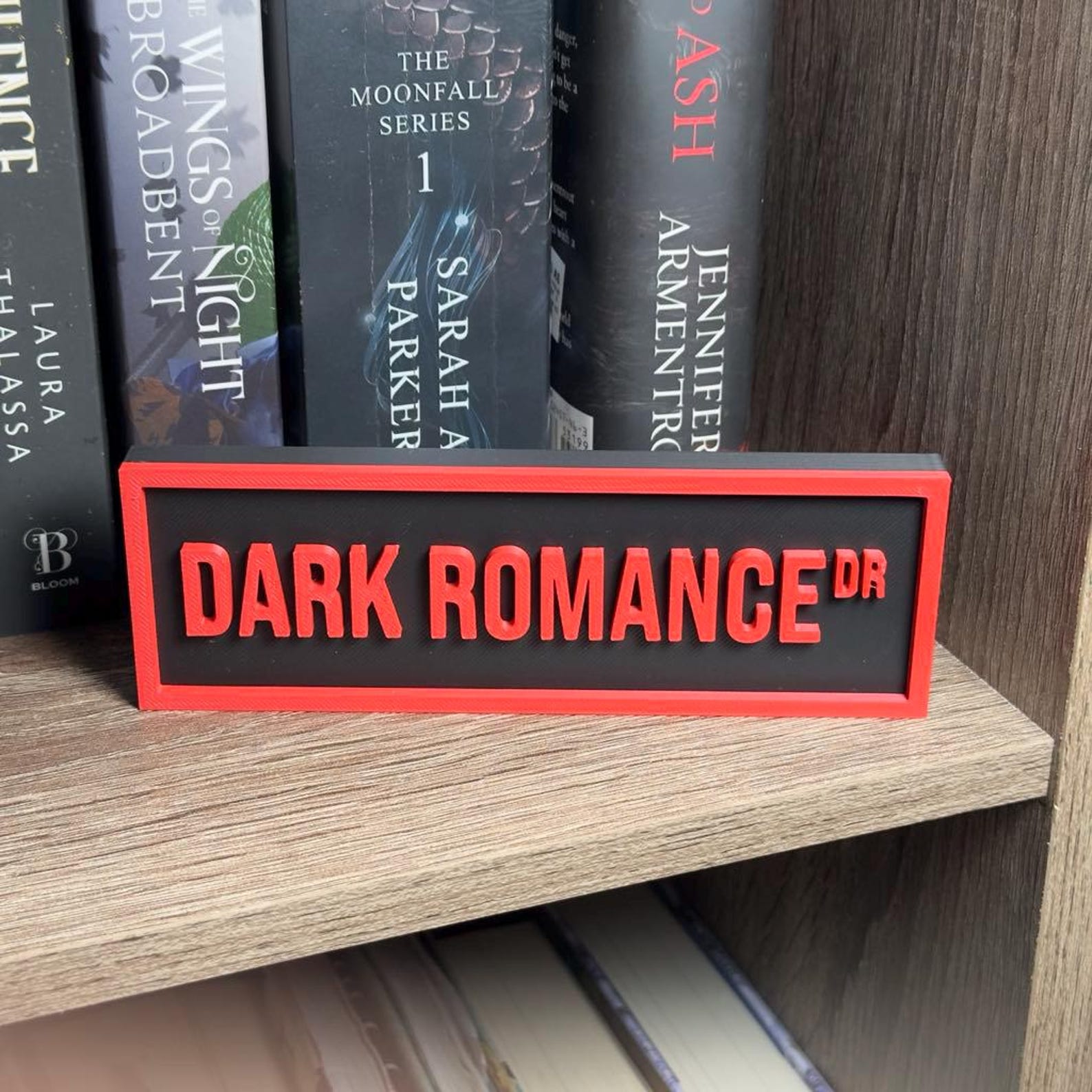 Romance Library Sign Dark Romance Library Street Sign | Self-standing Bookshelf Sign, 3D ...