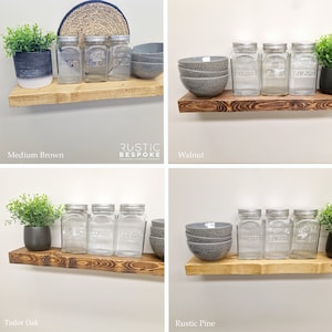 Floating Shelf Handmade From Solid Wood, 15cm Deep, 4.5cm Thick, Various Wax Finishes, Fixings Included image 3