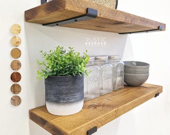 Rustic Wood Shelf ,  Beeswax  Finish, Heavy Duty Brackets