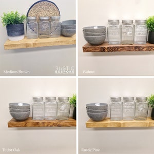 Floating Shelf Handmade From Solid Wood, 20cm Deep, 4.5cm Thick, Various Wax Finishes, Fixings Included image 3