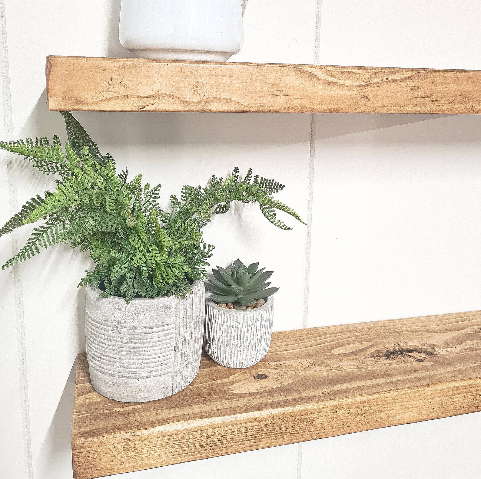 Rustic Floating Shelf Handmade From Solid Wood Floating Shelf Etsy