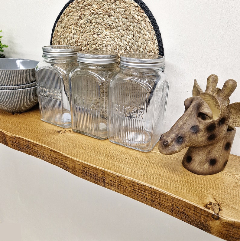 Floating Shelf Handmade From Solid Wood, 15cm Deep, 4.5cm Thick, Various Wax Finishes, Fixings Included image 4