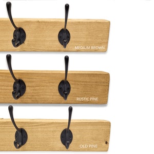 Handmade coat rack coat hooks vintage Country cottage wax finish image 3